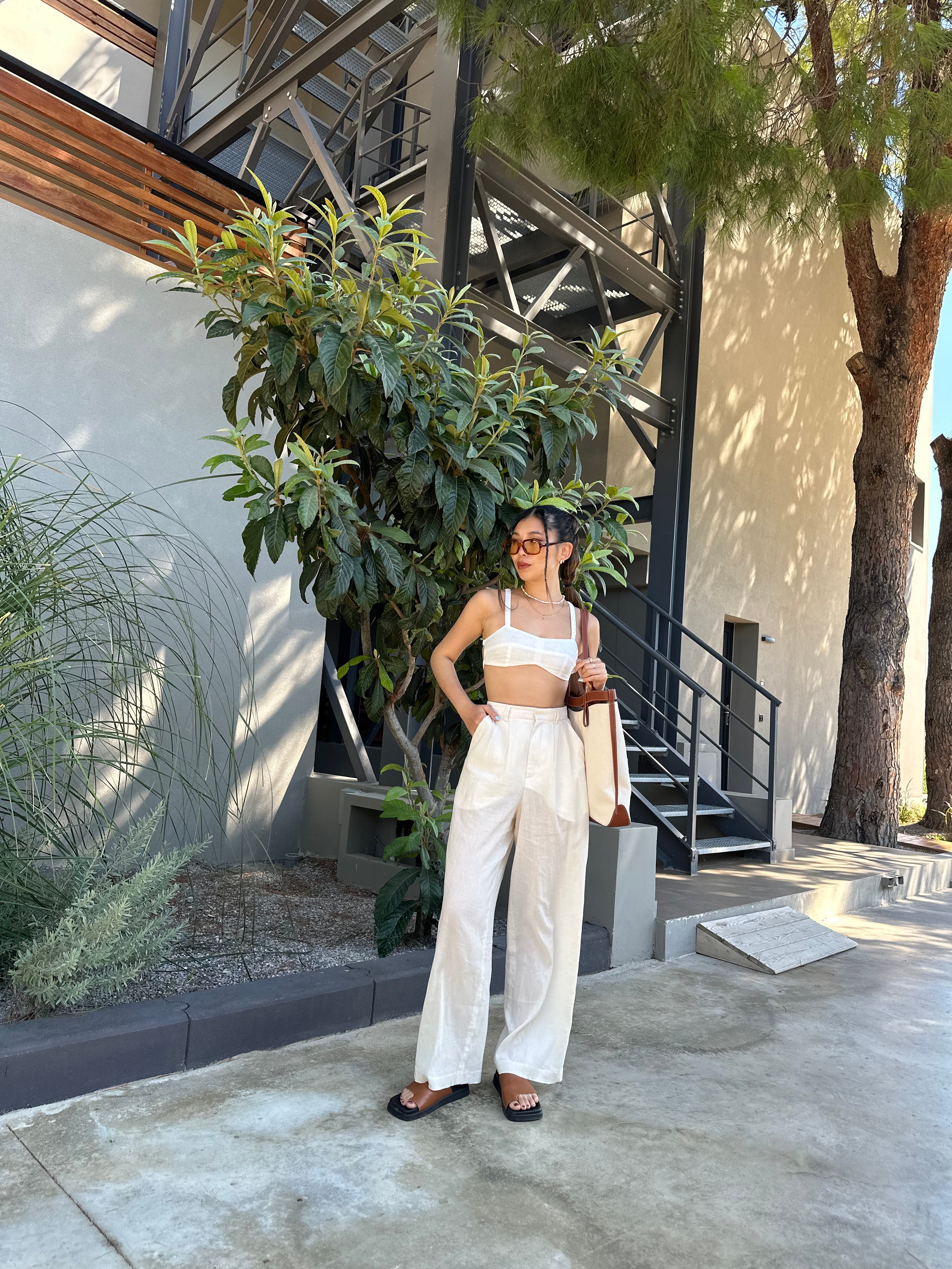 Flow Tailored Pants Natural White