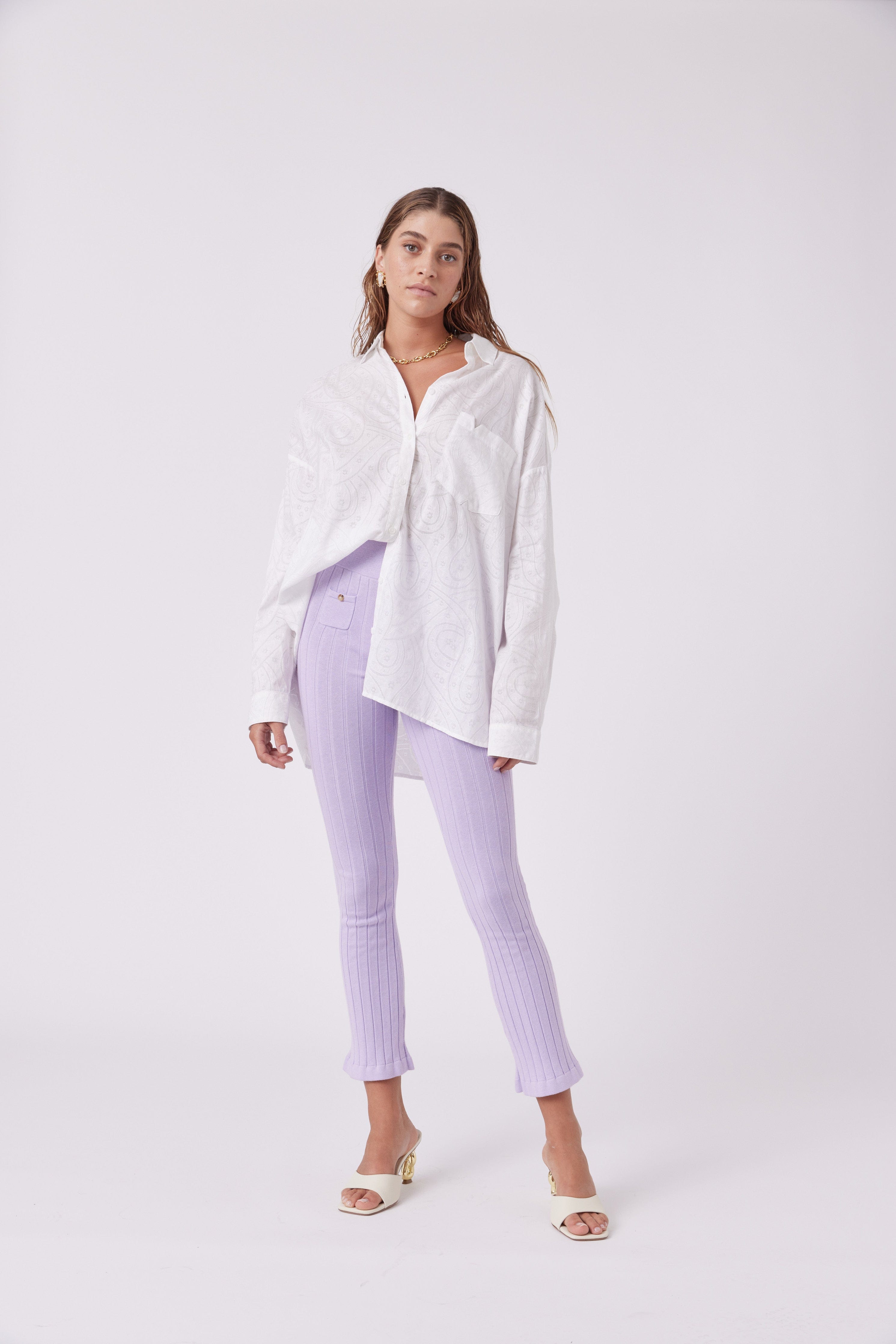 Cotton-modal nightshirt LES INTEMPORELLES A05 ecru