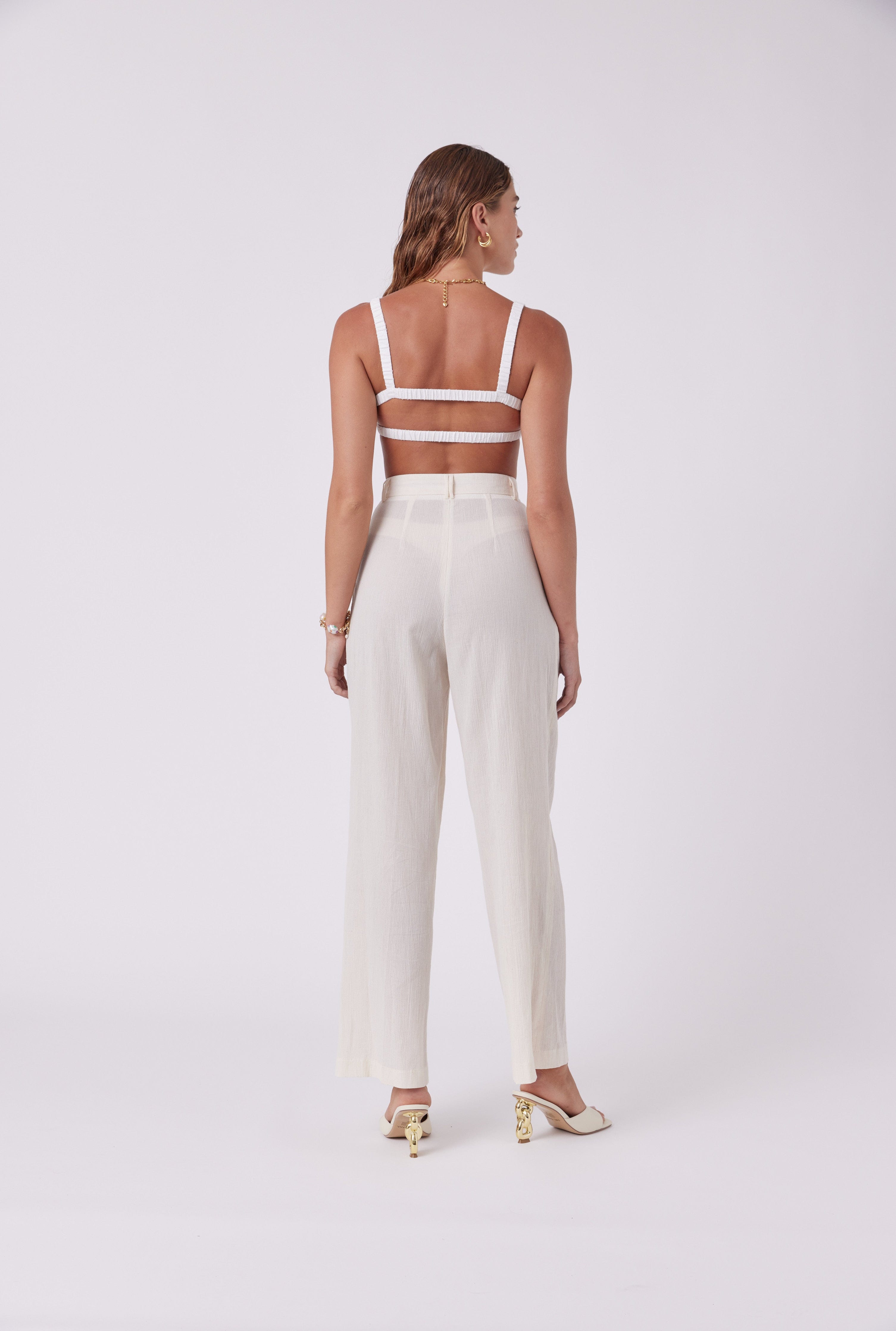 MNKAtelier Tops Bralette White Broderie Anglaise