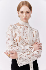 Elise Lace Top Off White