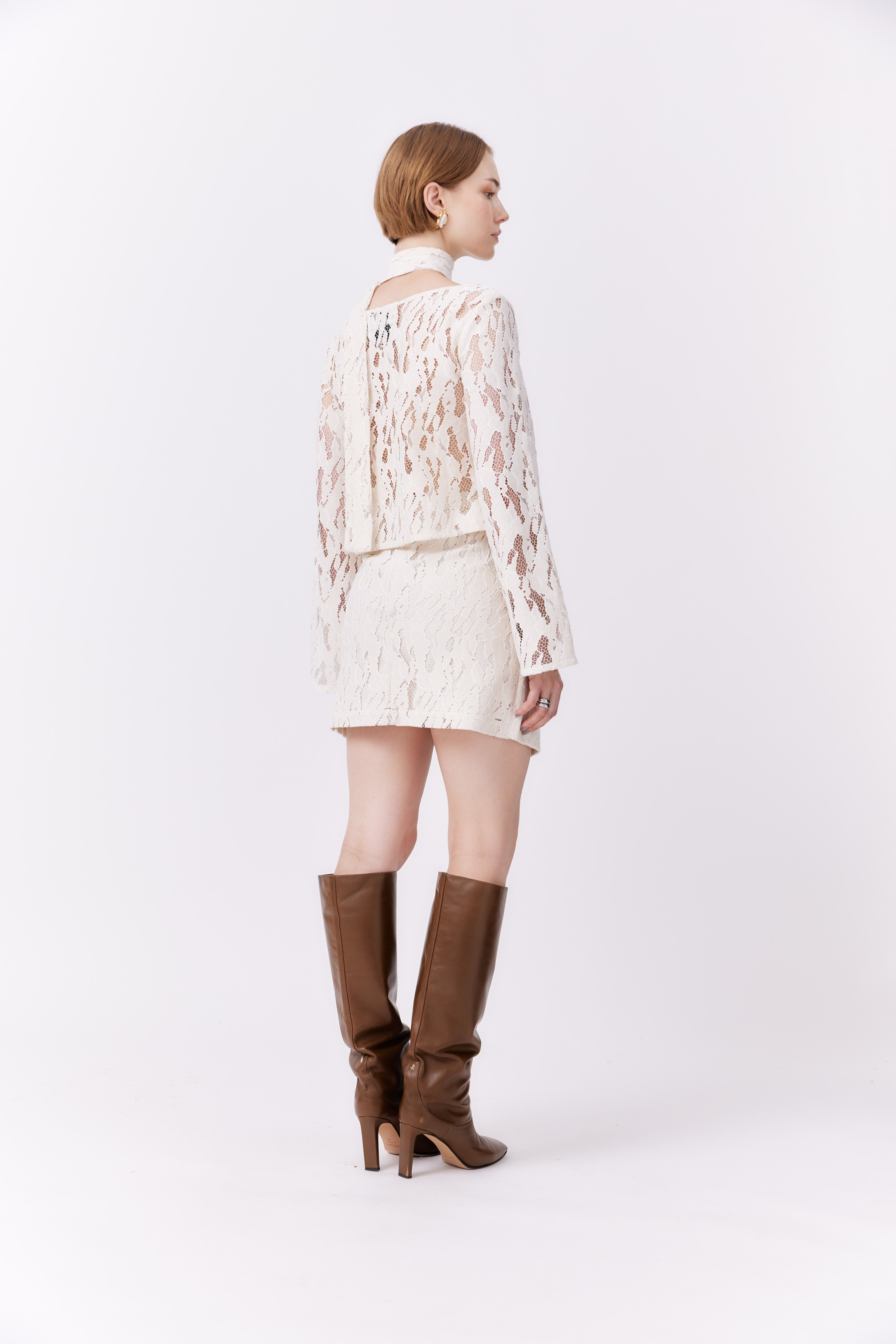 Elise Lace Top and Skirt SET