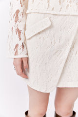 Elise Lace Skirt Off White