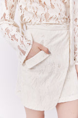 Elise Lace Skirt Off White