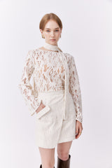 Elise Lace Top Off White