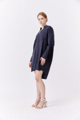 Nonchalant Shirt Dress Navy