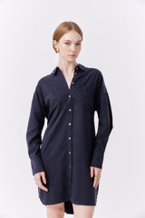 Nonchalant Shirt Dress Navy