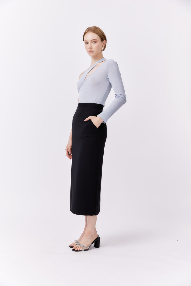 Iris Long Skirt Black