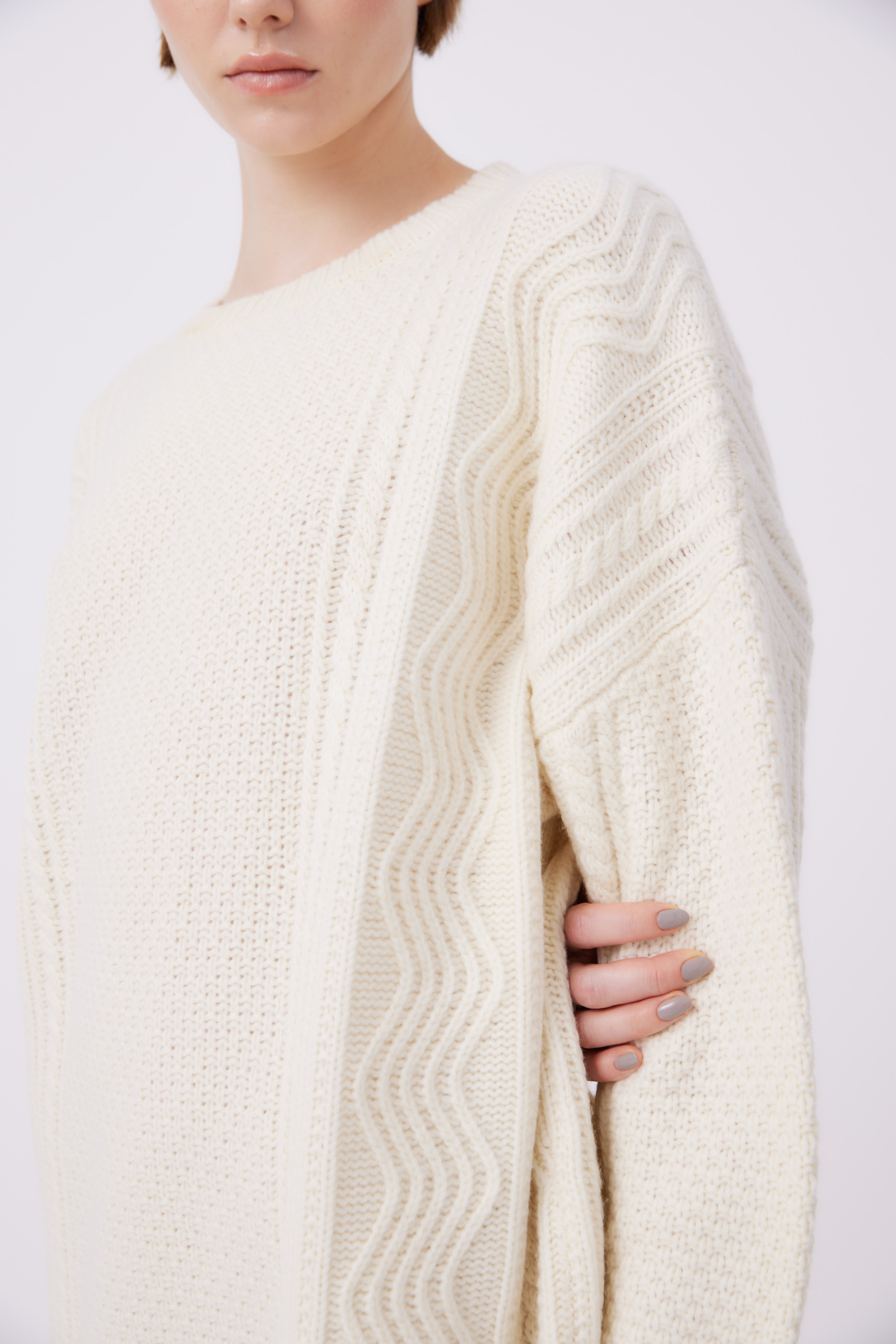 Bubble Knit Sweater Dress Snowflake