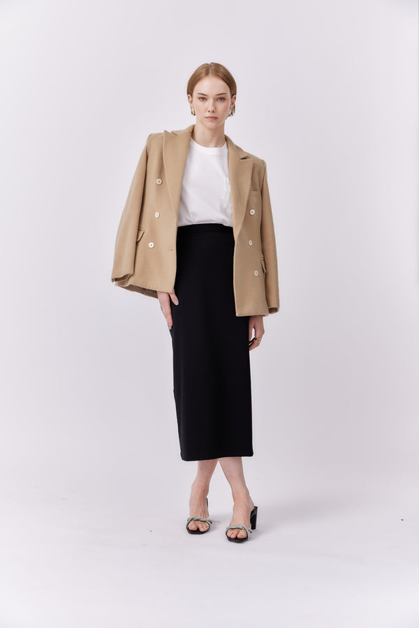 Yves Wool Blazer Dark Beige