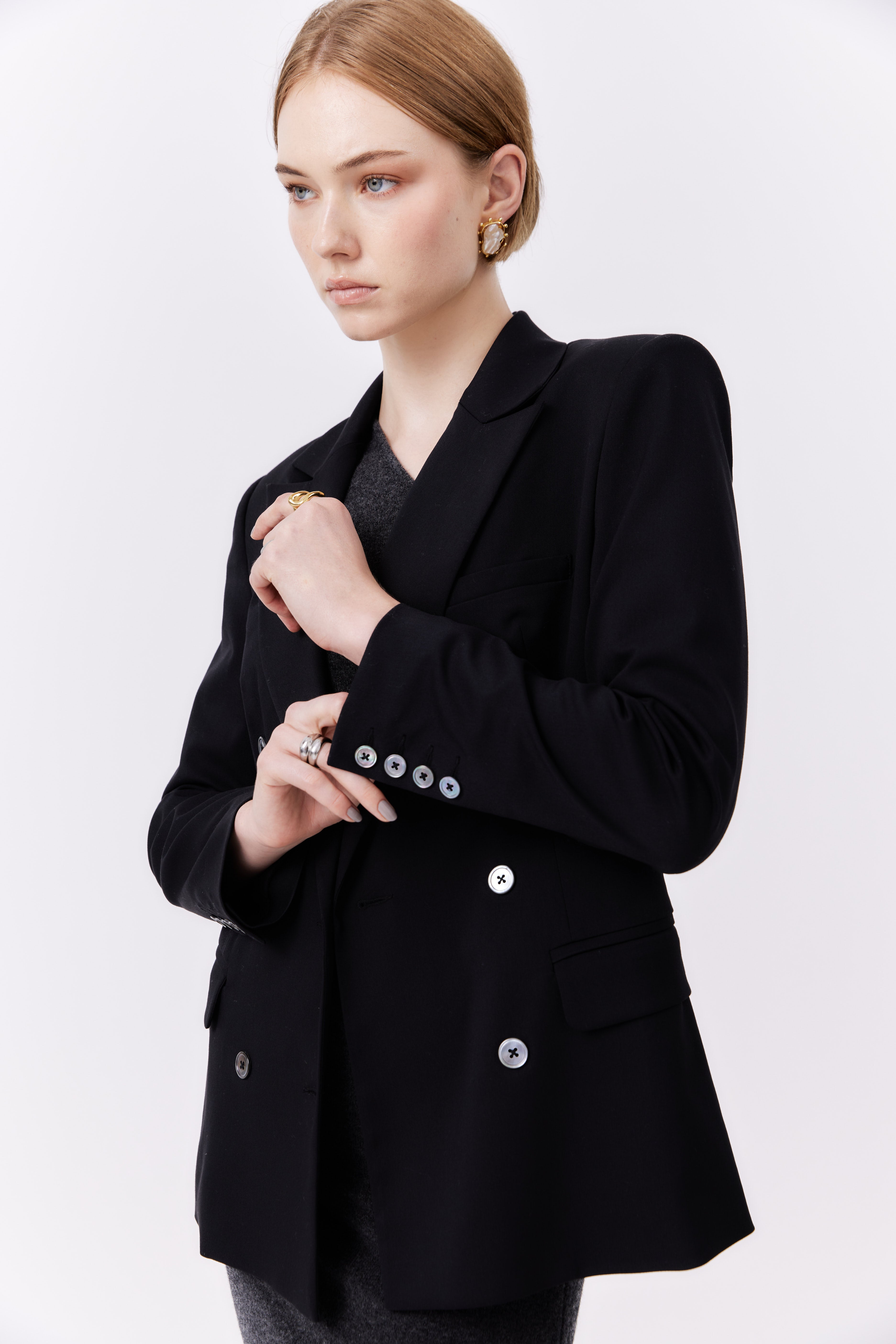 Yves Blazer and Mini Skirt in Black SET