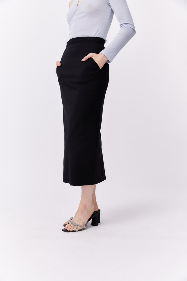 Iris Long Skirt Black