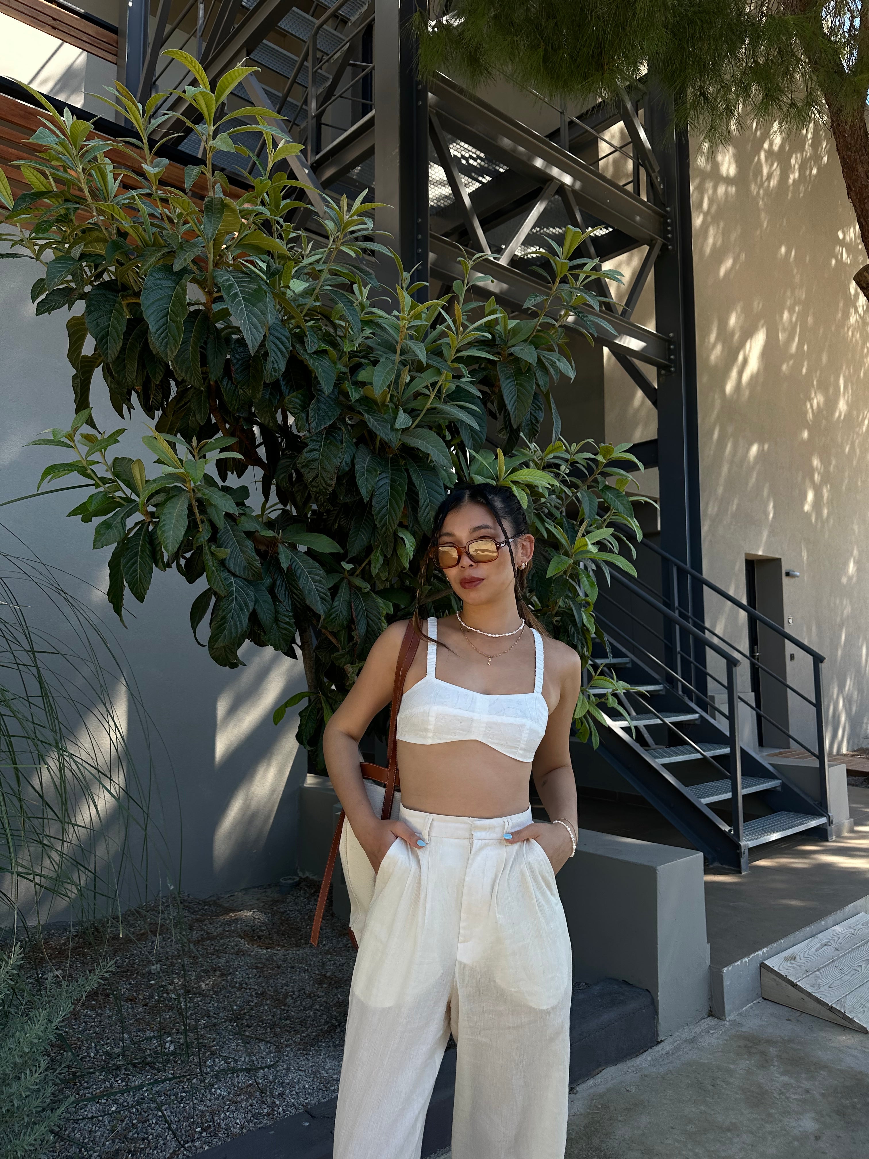 Nonchalant Bralette White Broderie Anglaise