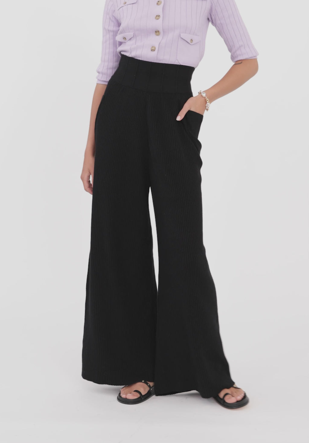 High Waisted Wide Leg Pants for Women, Straight Polyester, Loose Baggy  Trousers, Monochromatic, Spring and Autumn, Hot Sale, 3XL
