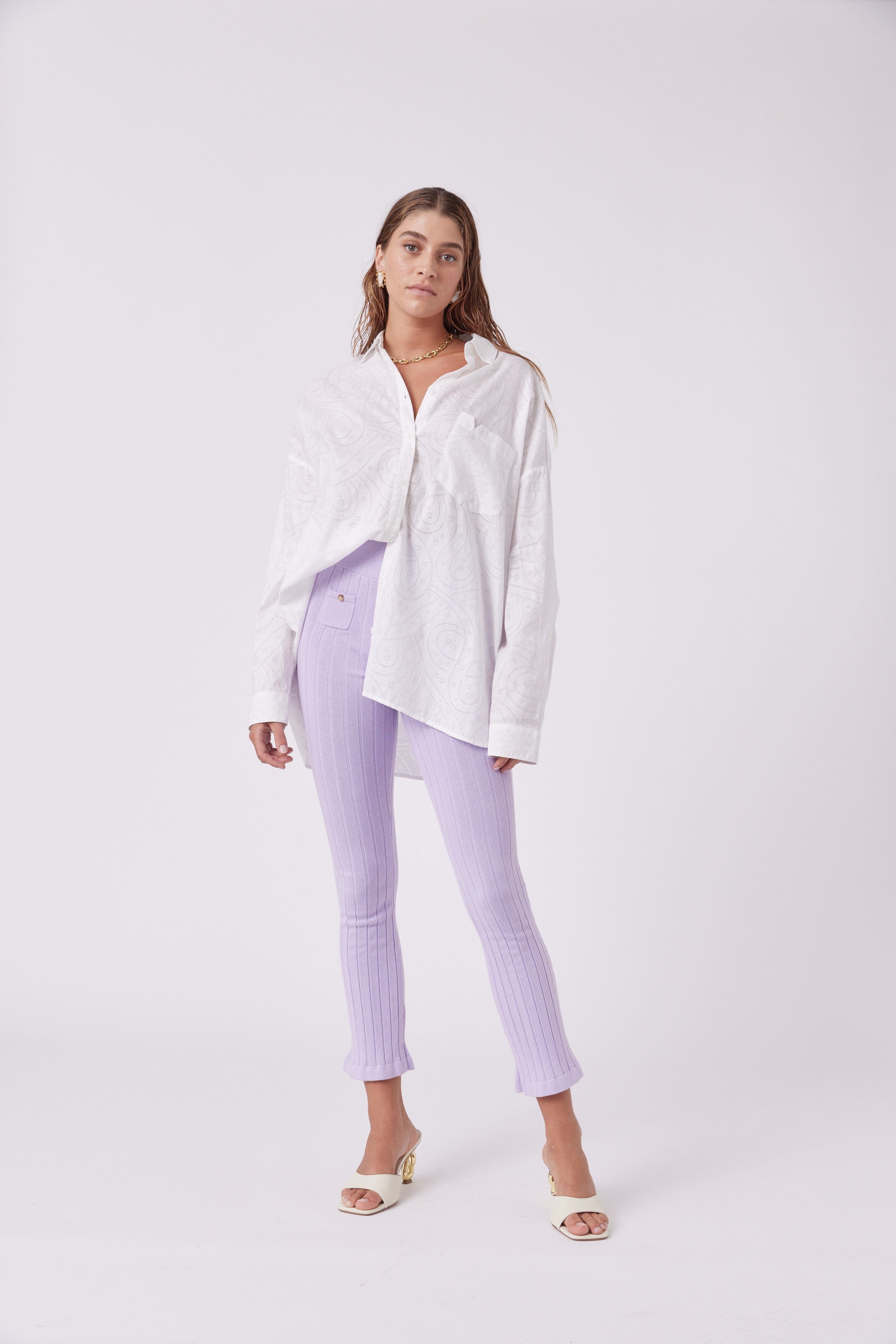 MNK Atelier Tops One Size / White Nonchalant Shirt White Broderie Anglaise